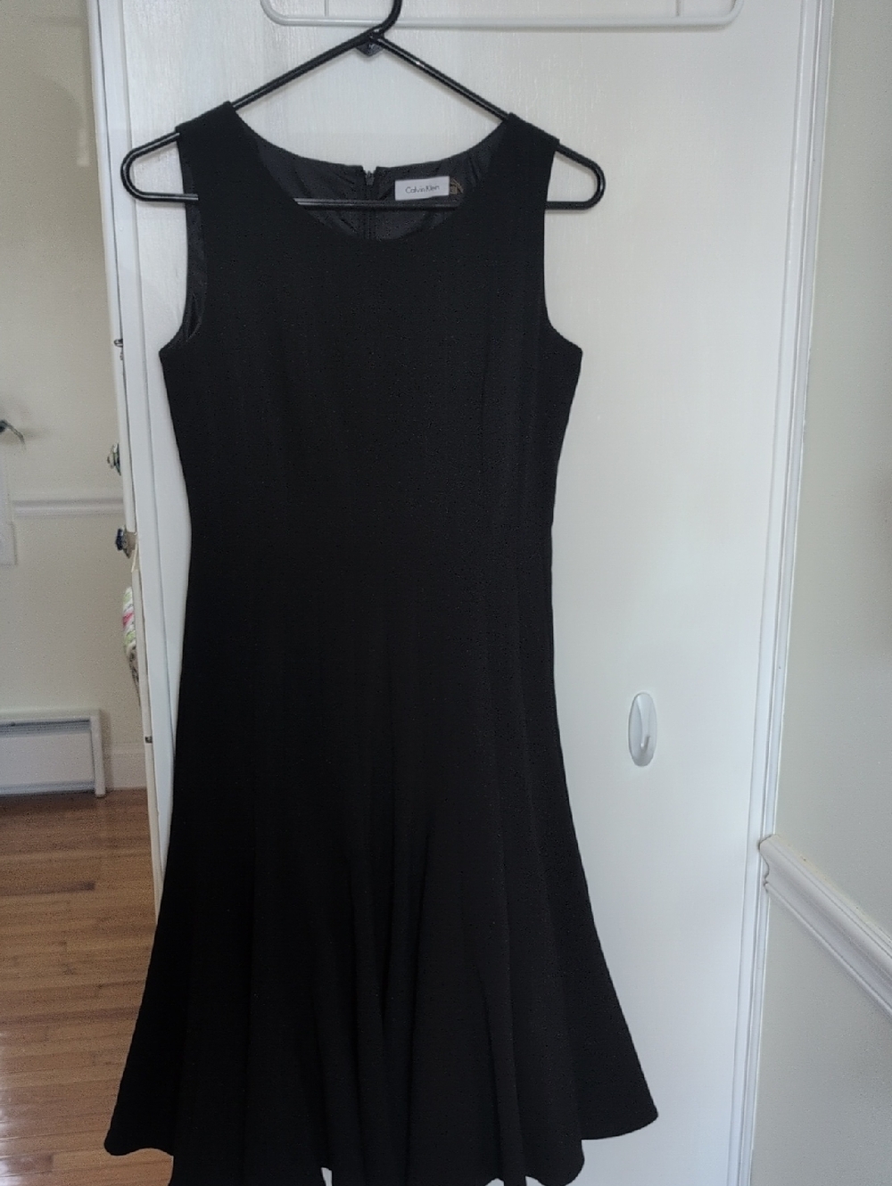 Calvin Klein Black Sleeveless Fit-and-Flare Midi Dress